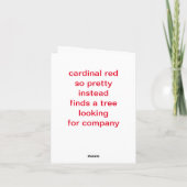 Carte rouge cardinal (Dos)