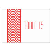 Carte rouge Chevron Border Table (Devant)