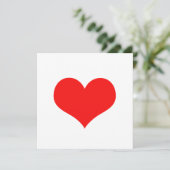 Carte Rouge Coeur mignon Saint Valentin Couleur personna (Debout devant)