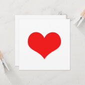 Carte Rouge Coeur mignon Saint Valentin Couleur personna (Devant/Arrière en situation)