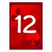 Carte rouge convient à mariage personnalisé Numéro (Dos)