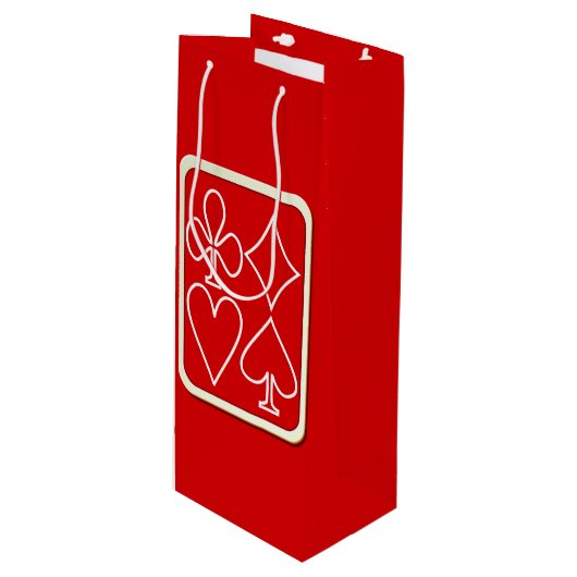Carte Rouge Convient Vin Sac Cadeau (Devant Angle)
