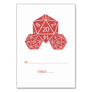 Carte rouge D20 Dice Place