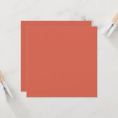 Carte Rouge Damask Couleur Uni (Devant/Arrière en situation)