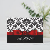 carte rouge damask rsvp standard 3,5 x 5 (Debout devant)