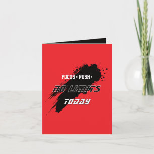 Carte Rouge d'anniversaire de fitness motivationnel