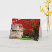 Carte Rouge d'automne (Fleur jaune)