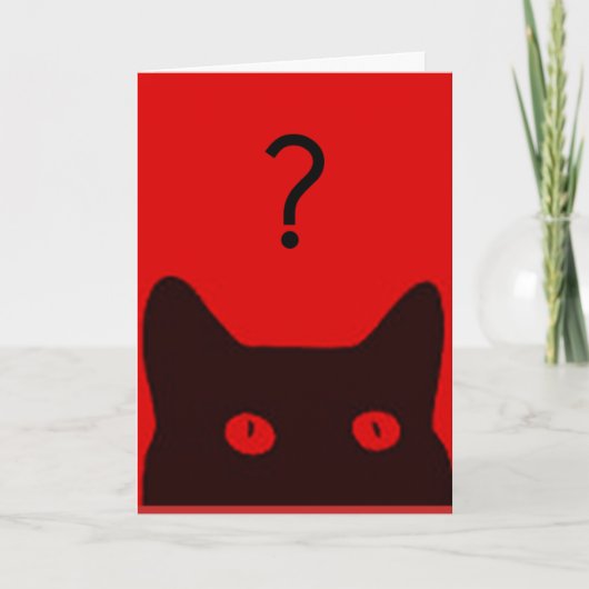 Carte rouge de chat pour la Saint-Valentin pour l' (Devant)