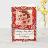 Carte rouge de citation d'amitié de la Géorgie (Fleur jaune)