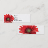 Carte rouge de contact de marguerite de Gerber (Devant / Derrière)