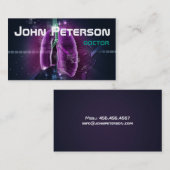 Carte rouge de docteur Therapist Pulmonologist (Devant / Derrière)