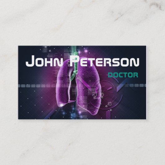 Carte rouge de docteur Therapist Pulmonologist (Devant)