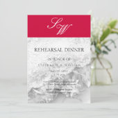 Carte rouge de la répétition de monogramme (Debout devant)