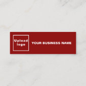 Carte rouge de marque d'affaires sur mini-taille (Dos)