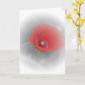 Carte rouge de pavot (Fleur jaune)