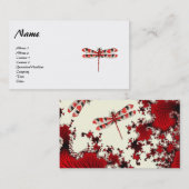 Carte rouge de profil de libellule (Devant / Derrière)