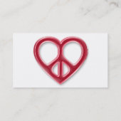 Carte rouge de profil de paix et d'amour (Dos)