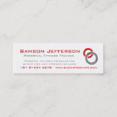 Carte rouge de promo d'affaires d'entraîneur (Devant)