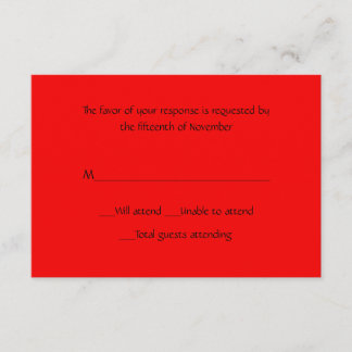 Carte rouge de réponse