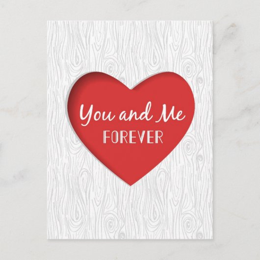 Carte rouge de Saint-Valentin de coeur (Devant)