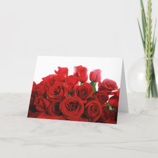 Carte rouge de Saint-Valentin de roses rouges
