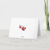 Carte rouge de vacances de Bells de Noël (Dos)