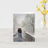 Carte rouge d'ombrelle (Fleur jaune)