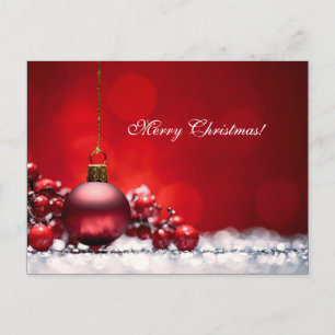Carte rouge élégante d'OrnamentGreeting de bougie