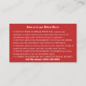 Carte rouge espagnole - Carte des droits d'immigra (Dos)