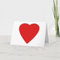 Rouge et Blanc Love Heart Design.