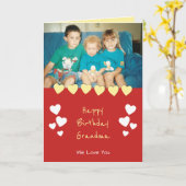 Carte Rouge et jaune avec les coeurs et la photo (Fleur jaune)