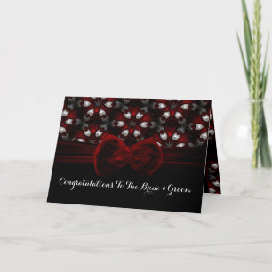 Carte Rouge et noir nuit sombre Mariage gothique Romance