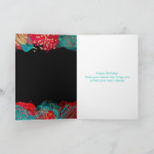 Carte Rouge et Turquoise Bleu Encre d'alcool doux 16 (Intérieur)