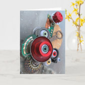 Carte Rouge et vert (Fleur jaune)