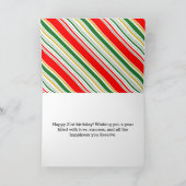Carte Rouge et Vert Noël Or 21e anniversaire (Intérieur)