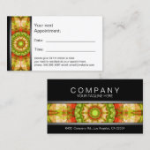 Carte rouge et verte de rendez-vous de mandala de (Devant / Derrière)