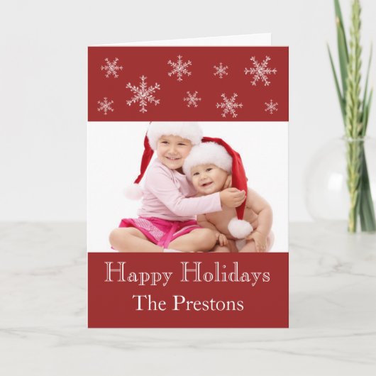 Carte Rouge Fête avec Éclat (Devant)