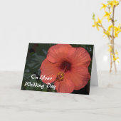 Carte Rouge Hibiscus Blended Family Mariage (Fleur jaune)
