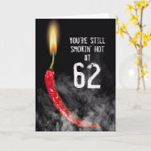 Carte rouge Hot Pepper 62e anniversaire (Fleur jaune)