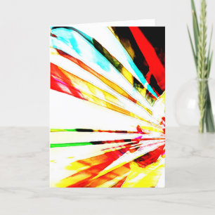 Carte Rouge Jaune Aqua Noir Tournesol Abstrait Design