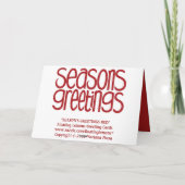 Carte rouge Joyeuses Fêtes (Dos)