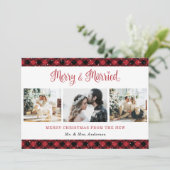 Carte rouge Joyeux et Marié de Noël (Debout devant)