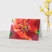 Carte Rouge Lily (Fleur jaune)