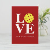 Carte Rouge "LOVE You, Pickleball, Forever" (Debout devant)
