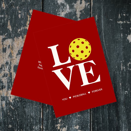 Carte Rouge "LOVE You, Pickleball, Forever"