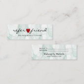 Carte rouge minimaliste moderne élégante de (Devant / Derrière)