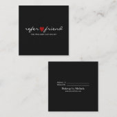 Carte rouge minimaliste moderne élégante de (Devant / Derrière)