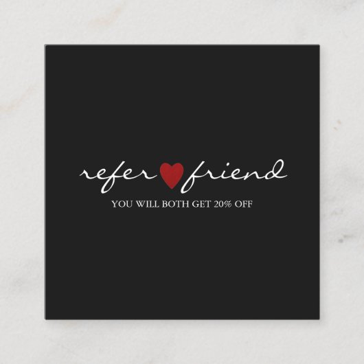 Carte rouge minimaliste moderne élégante de (Devant)