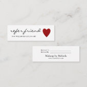 Carte rouge minimaliste moderne élégante de (Devant / Derrière)