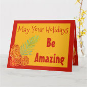 Carte Rouge moderne (Fleur jaune)